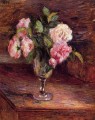 ガラスの中のバラ 1877 カミーユ ピサロ 印象派 花